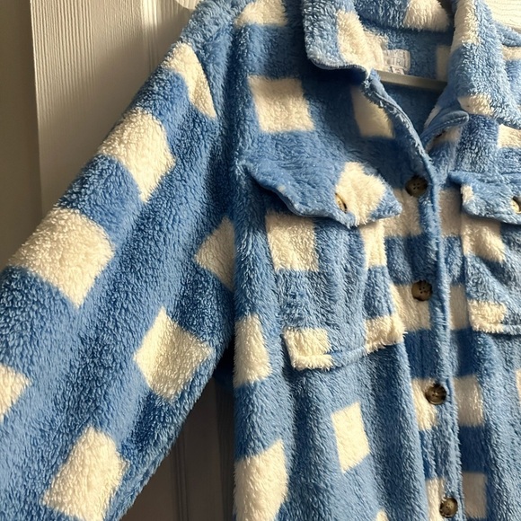 🆕 Time and Tru Women’s Faux Shearling Shacket XXL - Picture 5 of 14